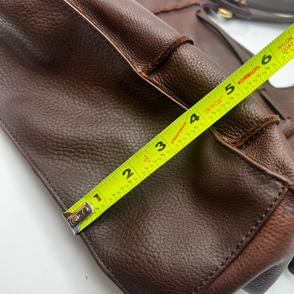 A.N.A. Boho Women’s Leather Bag Purse Brown Marked Shoulder Straps Side Buckles - Picture 10 of 14